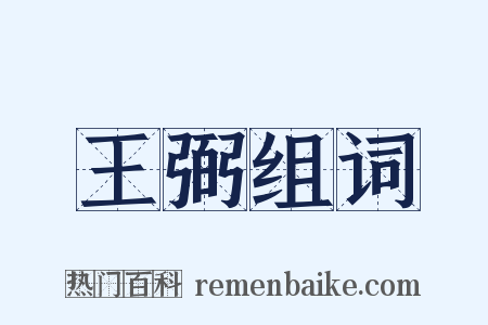 王弼组词是什么意思的图片
